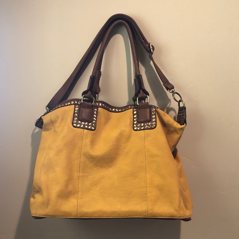 Antiqued Yellow Oversized Bag